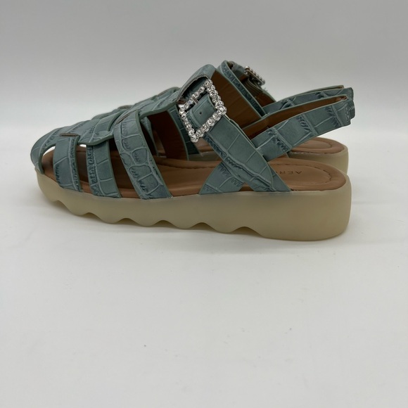 Aerosoles Wagner Platform Sandals Sage Green Strappy Women’s Size 6 - Picture 3 of 12